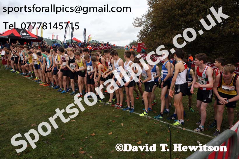 Mens under-17s National Cross Country Relay, Berry Hill Park, Mansfield. Photo:  David T. Hewitson/Sports for All Pics